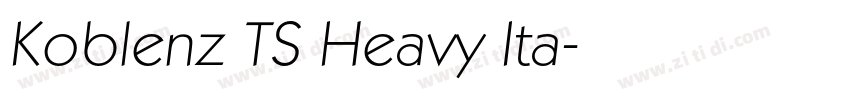 Koblenz TS Heavy Ita字体转换